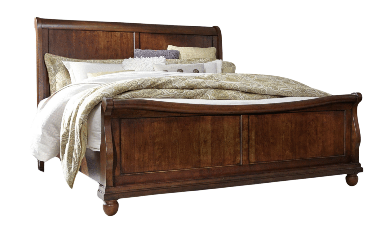 Cherry Sleigh Bed